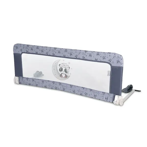 Bariera reglabila de protectie pat, Lorelli Safety Night, Cool Grey Pandas