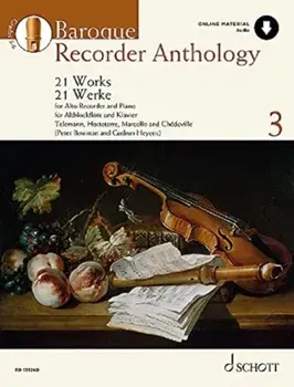 Baroque Recorder Anthology. 21 Works for Treble Recorder with Piano, Sheet Map/***