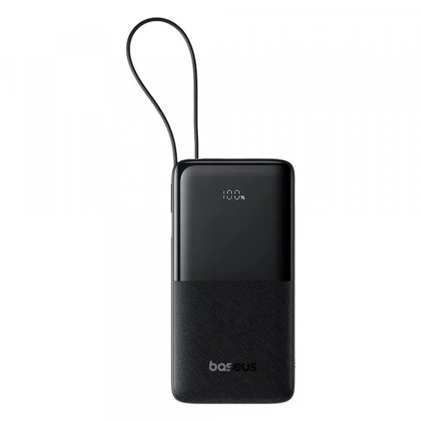 BASEUS Baterie Externa Baseus Bipow 2, 20000mAh, 20W, QC + PD, 1 x USB-A - 2 x USB-C, Neagra P10077101113-01