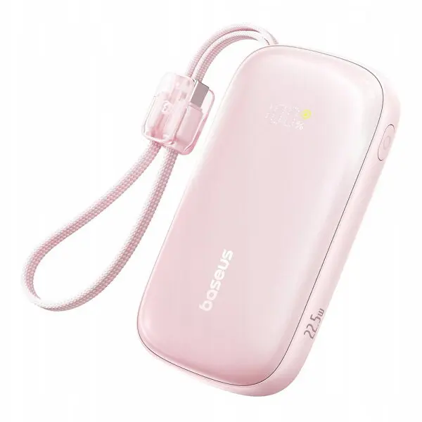 BASEUS Baterie Externa Baseus EnerFill FC21 Qpow 3 Ultra, 10000mAh, 22.5W, QC + PD, 1 x USB-A - 1 x USB-C, Roz