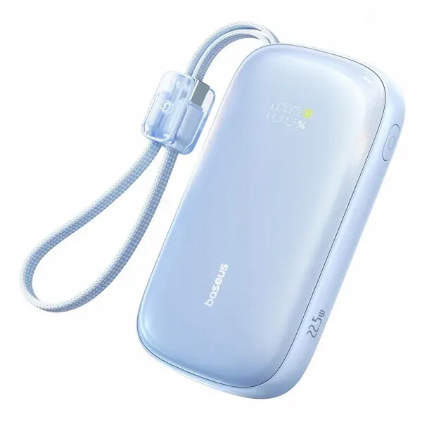 BASEUS Baterie Externa Baseus EnerFill FC21 Qpow 3 Ultra, 10000mAh, 22.5W, QC + PD, 1 x USB-A - 1 x USB-C, Albastra