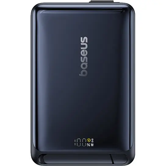 BASEUS Baterie externa Baseus Nomos Qi2 Magnetic 10.000 mAh, 45W, cablu USB-C, Negru
