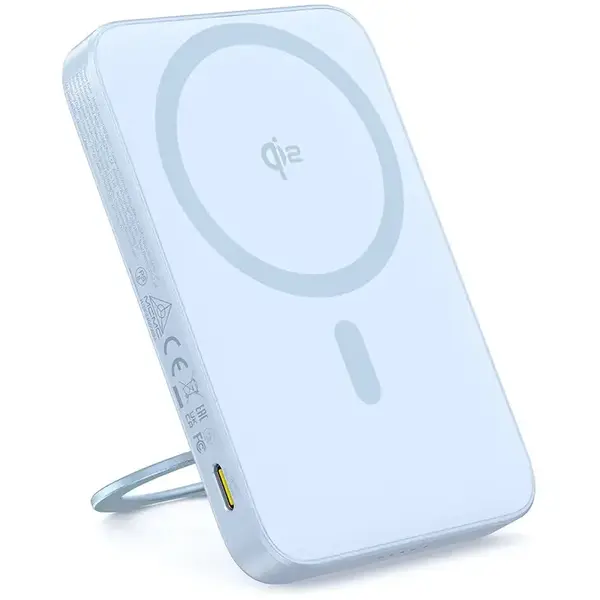 BASEUS Baterie externa Baseus PicoGo Qi2 Magnetic 5000mAh, 20W, cu cablu USB-C 30cm inclus, Albastru