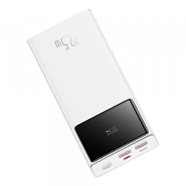 BASEUS Baterie Externa Baseus Star Lord, 20000mAh, 22.5W, QC + PD, 1 x USB-C - 2 x USB-A, Alba PPXJ080002
