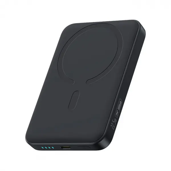 BASEUS Baterie Externa Wireless Baseus EnerFill FM11 Ultra-Mini, 10000mAh, 22.5W, PD + FQI, 1 x QI - 1 x USB-C, Neagra