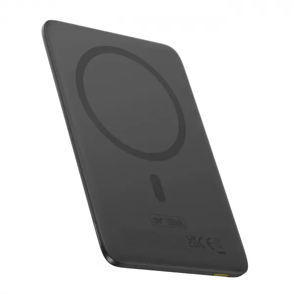 BASEUS Baterie Externa Wireless Baseus PicoGo AM41, 5000mAh, 20W, PD + FQI, 1 x QI - 1 x USB-C, Neagra