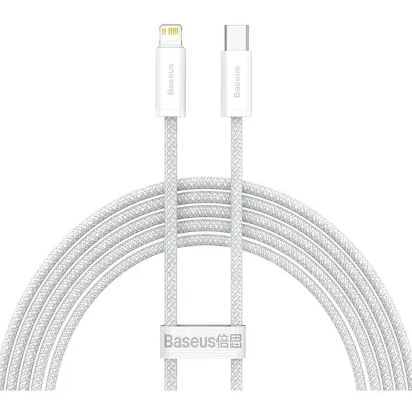 BASEUS CABLU alimentare si date Baseus Dynamic, Fast Charging Data Cable pt. smartphone, USB Type-C la Lightning Iphone PD 20W, braided, 2m, alb