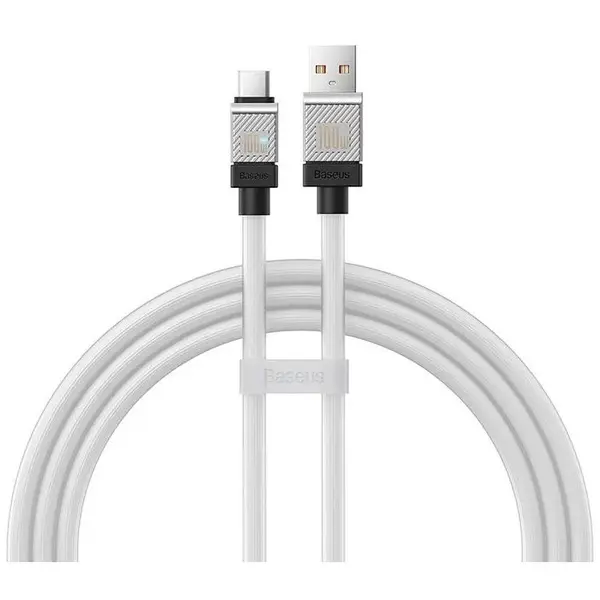 BASEUS CABLU alimentare si date Baseus, Fast Charging Data Cable pt. smartphone, USB (T) la USB Type-C (T), 100W, 1m, alb
