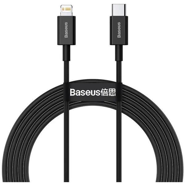 BASEUS CABLU alimentare si date Baseus Superior, Fast Charging Data Cable pt. smartphone, USB Type-C la Lightning Iphone PD 20W, 2m, negru