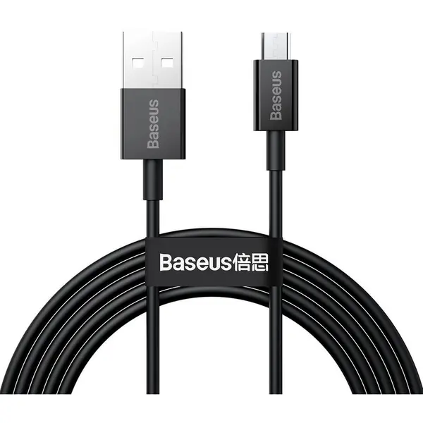 BASEUS CABLU alimentare si date Baseus Superior, Fast Charging Data Cable pt. smartphone, USB la Micro-USB 2A, 2m, negru