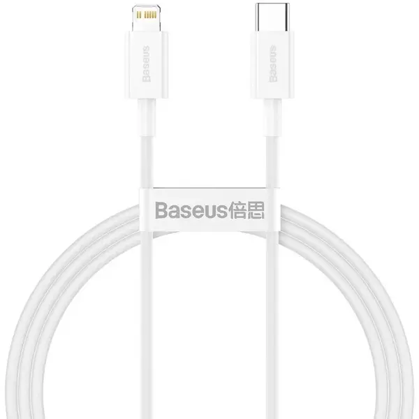 BASEUS CABLU alimentare si date Baseus Superior, Fast Charging Data Cable pt. smartphone, USB Type-C la Lightning Iphone PD 20W, 1.5m, alb