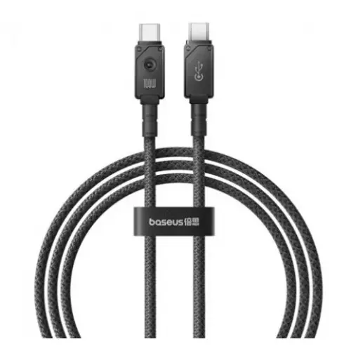 BASEUS CABLU alimentare si date Baseus Unbreakable, Fast Charging Data Cable pt. smartphone,USB Type-C la USB Type-C 100W,2m,braided aliaj zinc,negru