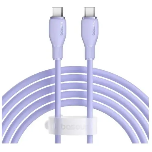 BASEUS Cablu Baseus Pudding Series, 100W, USB-C la USB-C, Fast Charging, 1.2 metri, Violet