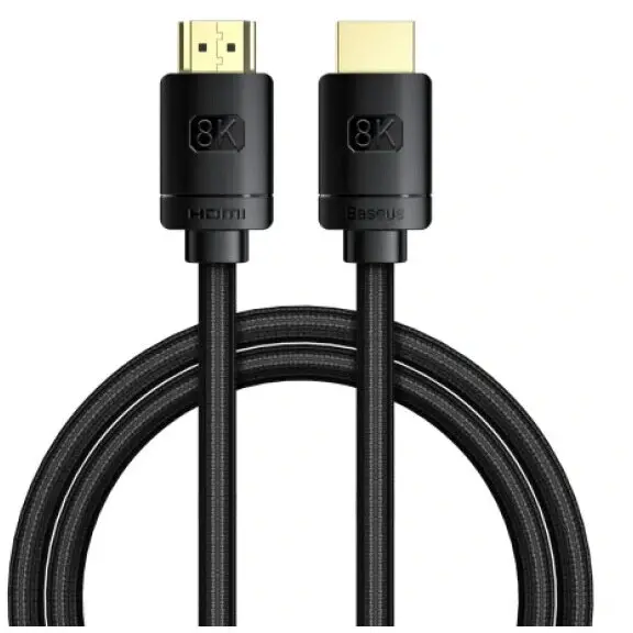BASEUS Cablu Cablu HDMI 2.1 din seria de inalta definitie Baseus, 8K 60Hz, 3D, HDR, 48Gbps, 1m (negru)