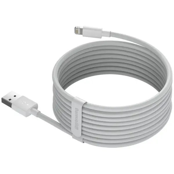 BASEUS Cablu date si incarcare Baseus USB-A - Lightning, 18W, 1.5m, Alb