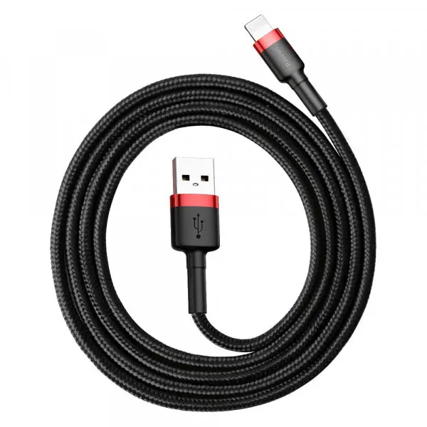 BASEUS Cablu Date si Incarcare USB-A - Lightning Baseus Cafule, 18W, 1m, Negru CALKLF-B19