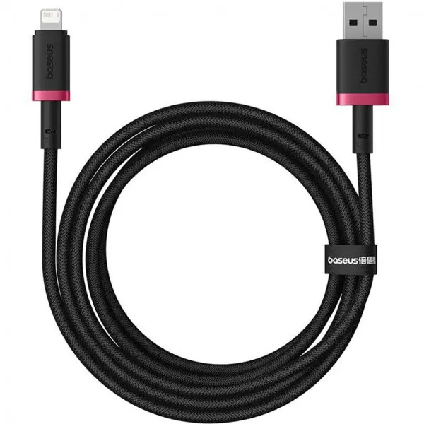 BASEUS Cablu Date si Incarcare USB-A - Lightning Baseus Dura Series, 18W, 2m, Rosu P10377801U01-03