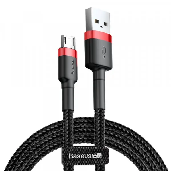 BASEUS Cablu Date si Incarcare USB-A - microUSB Baseus Cafule, 18W, 1m, Rosu CAMKLF-B91