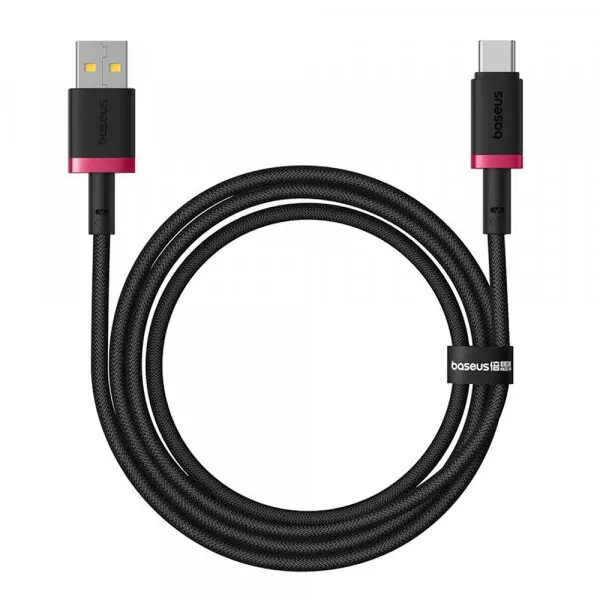 BASEUS Cablu Date si Incarcare USB-A - USB-C Baseus Dura Series, 60W, 2m, Rosu P10377802U01-03
