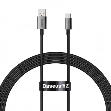 BASEUS Cablu Date si Incarcare USB-A - USB-C Baseus Superior Series, 100W, 1.5m, Negru