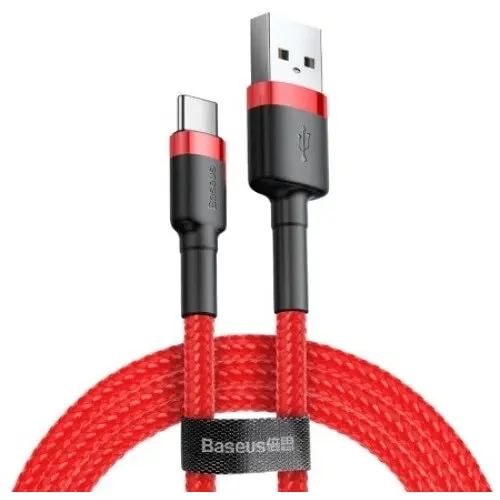 BASEUS Cablu de date Baseus CATKLF-C09, USB male - USB-C male, 2m, Rosu