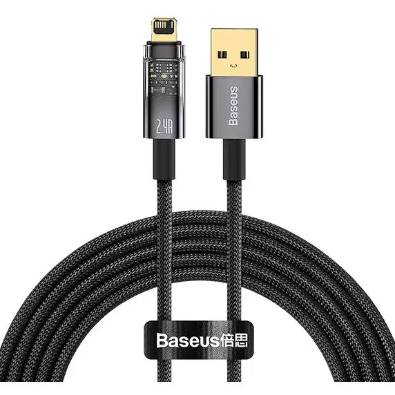 BASEUS Cablu de date Baseus CATS000401, USB - Lightning, 1m, Gray