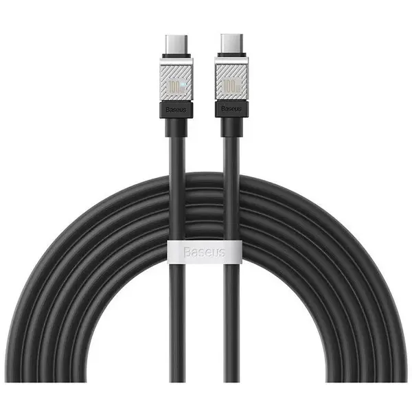 BASEUS Cablu de date Baseus CoolPlay CAKW000301, USB-C - USB-C, 2m, Black