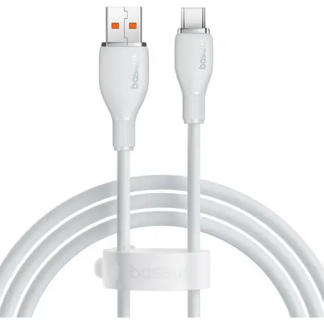 BASEUS Cablu de date Baseus P10355703221-00, USB-A male - USB-C male, 1.2m, White