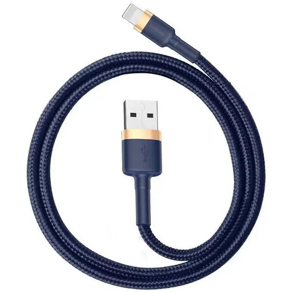 BASEUS Cablu Lightning pentru iPhone, QC3.0 , 1.5A , 2M, BASEUS Cafule Durable Nylon,albastru