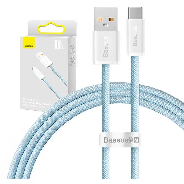 BASEUS Cablu USB la USB-C Baseus Dynamic Series, 100W, 1m (albastru)