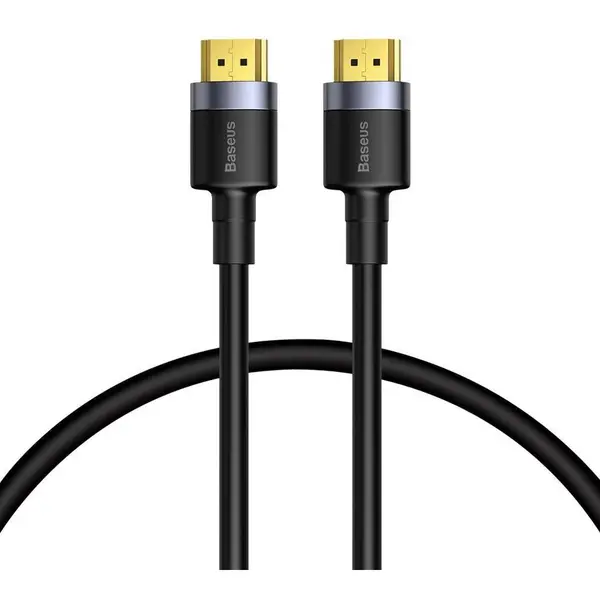 BASEUS CABLU video Baseus Cafule, HDMI (T) la HDMI (T), rezolutie maxima 4K UHD (3840 x 2160) la 60 Hz, conectori auriti, 1m, negru CADKLF-E01 - 6953156218185