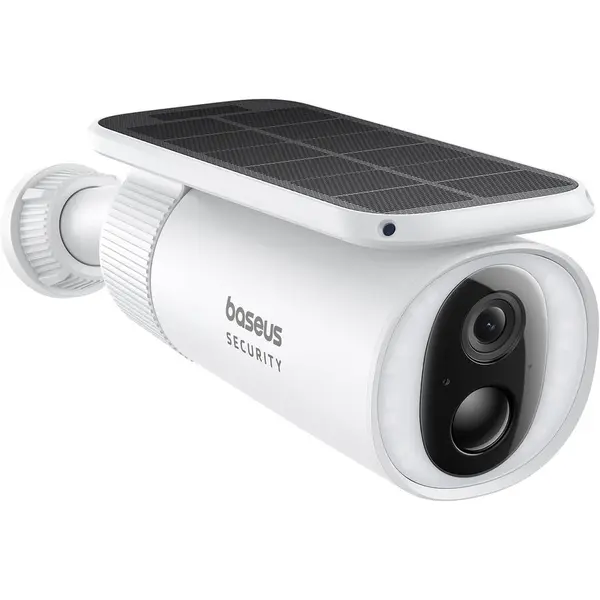 BASEUS CAMERA IP Exterior Baseus S1, 2K, 2304 x 1296, panou solar cu acumulator integrat durata viata pana la 210 zile, unghi pana la 145 grade, IP67, dist. IR 30 m, tip lentila fixa 3 mm, 3 Mpx, wireless, slot SD card, S0SW002130