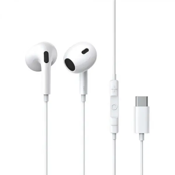 BASEUS Casti cu microfon Baseus Encok CZ17, USB-C, Moon White