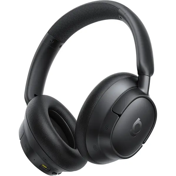 BASEUS Casti Over-Ear Baseus Bass BH1 NC Adaptive Active Noise Cancelling, SuperBass 2.0, LDAC Hi-Res Sound, Bluetooth 6.0, Autonomie 80 de ore, Negru