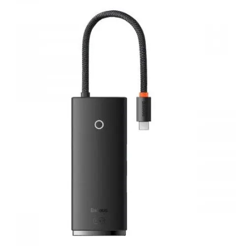 BASEUS Hub Station Baseus Lite, conectare PC USB Type-C, USB 3.0 x 2, USB Type C x 1 PD, HDMI x 1/4K/30Hz, card reader SD/microSD, Negru