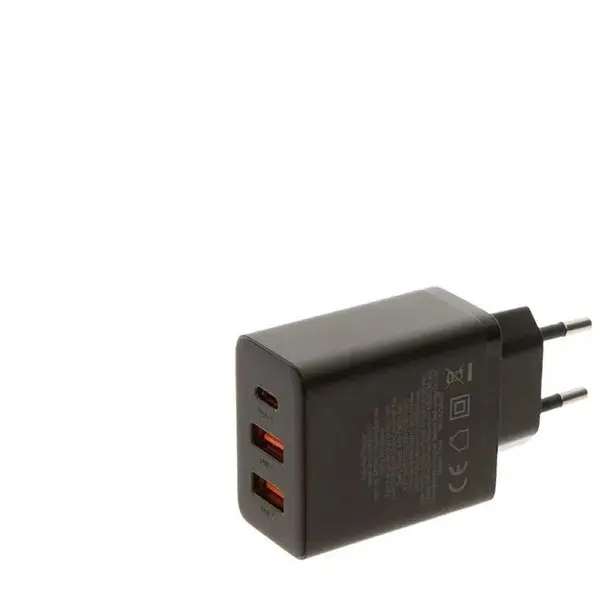 BASEUS INCARCATOR RETEA Baseus Cube, Quick Charge 30W, 1 x USB Type-C Output 5V/3A, 2 x USB, Negru