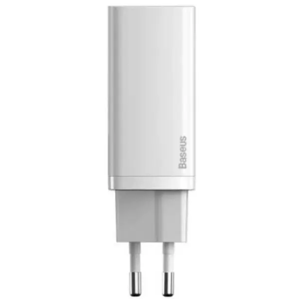 BASEUS INCARCATOR retea Baseus GaN2 Lite, Quick Charge 65W, 1 x USB 5V/3A, 1 x USB Type-C 5V/3A, alb