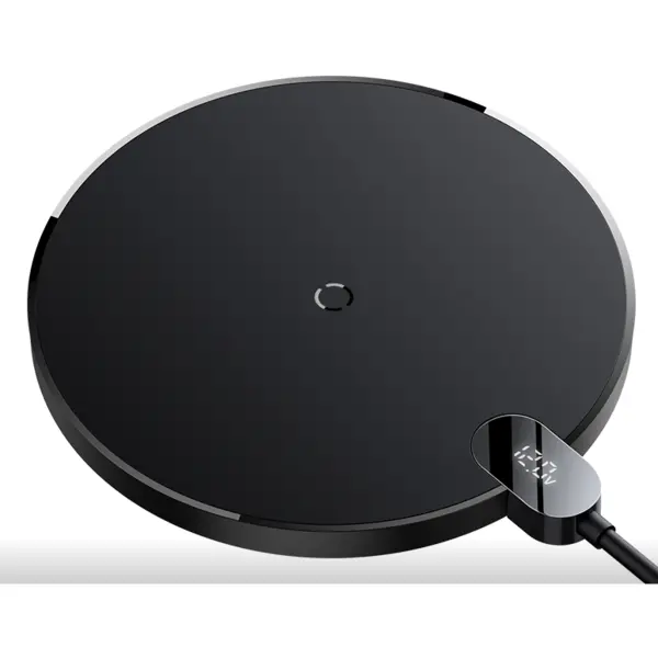 BASEUS Incarcator Wireless Baseus Digital Led Display Gen 2 CCED000001, 15W, 1.67A, Negru