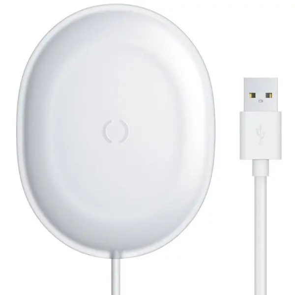 BASEUS INCARCATOR wireless Baseus Jelly Qi 15W, compatibilitate smartphones, cablu Type-C la USB inclus, Alb WXGD-02