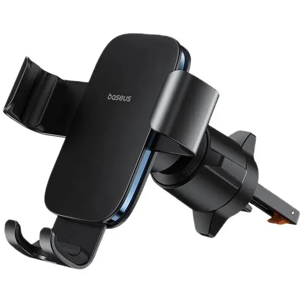 BASEUS Suport auto Baseus C40467600111-01, Metal Age III pentru SmartPhone, gravitational, fixare grila ventilatie, metal, Negru