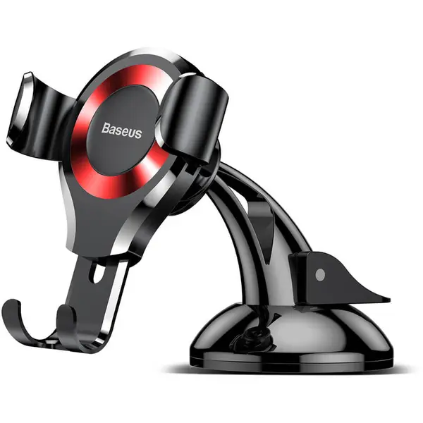 BASEUS SUPORT AUTO Baseus Osculum pentru SmartPhone, fixare prin ventuza, Negru Rosu