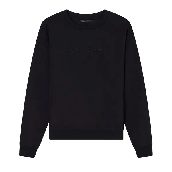 Basic crewneck sweatshirt black Xs