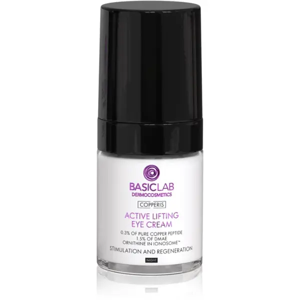 BasicLab Dermocosmetics Copperis cremă de ochi cu efect de lifting pentru noapte 18 ml
