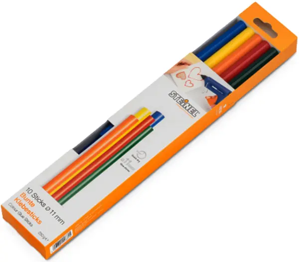 Bastoane din silicon pentru lipire la cald Steinel - Pentru decorare 11 mm, 250 mm, 10 bucăți