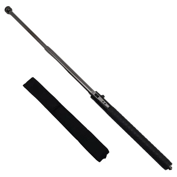 Baston telescopic automatic, Defence Guardian, 65 cm, siguranta integrata, negru