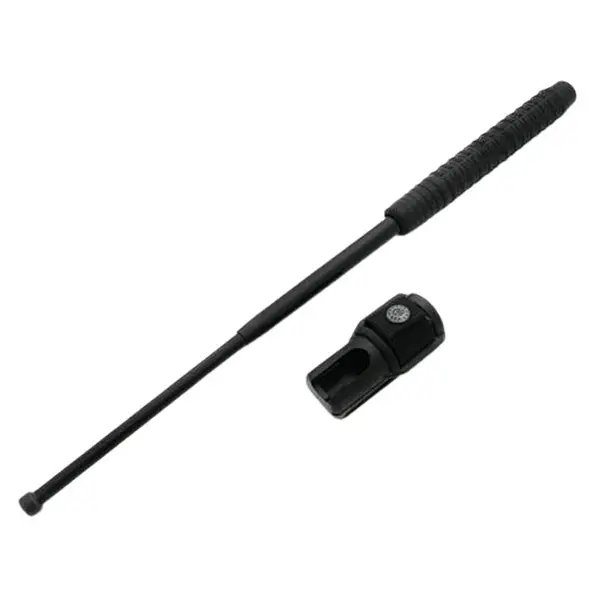 Baston telescopic DEPOX , Standard Guard, otel inoxidabil, 40 cm, negru, toc tactic inclus