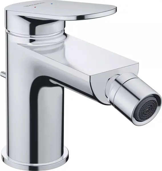 Baterie bideu Duravit Wave WA2400001010, marime S, cartus ceramic, 137 mm, set evacuare cu tija, ventil, Crom