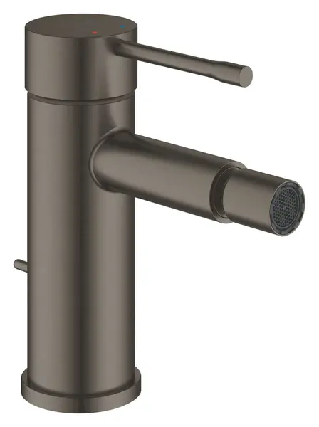 Baterie bideu Grohe Essence 24178AL1, 3/8 inch, marimea S, aerator, cartus ceramic, ventil cu tija, mat, Hard Graphite