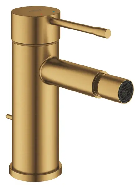 Baterie bideu Grohe Essence 24178GN1, 3/8 inch, marimea S, monocomanda, cartus ceramic, aerator cu bila, ventil cu tija, mat, Cool Sunrise
