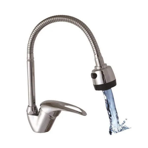 Baterie bucatarie dus flexibil, 2 jeturi, Zilan-Inox, ZLN0382